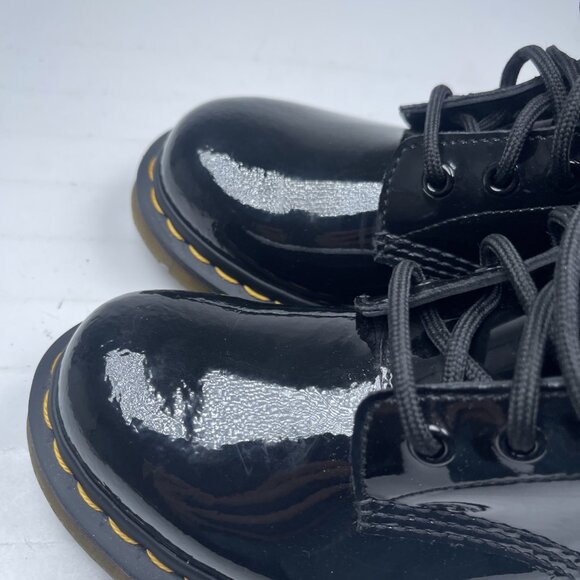NEW Dr Martens 1460W Black Patent Leather Shiny 8 Eyelet Lace Up Boot 6 US 37 EU - Picture 9 of 16